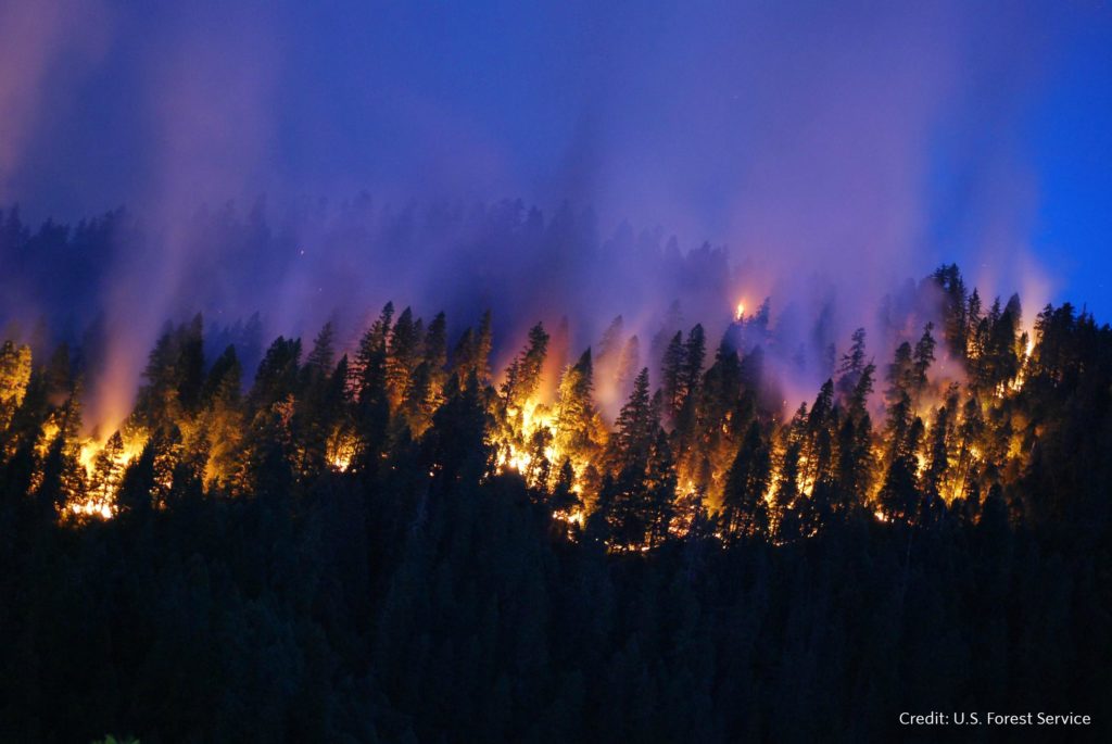 The Happy Camp Complex Fire in the Klamath National Forest in California began on Sep. 17, 2014 from lightening and has consumed 125, 788 acres to date and is 68% contained. U.S. Forest Service photo.
