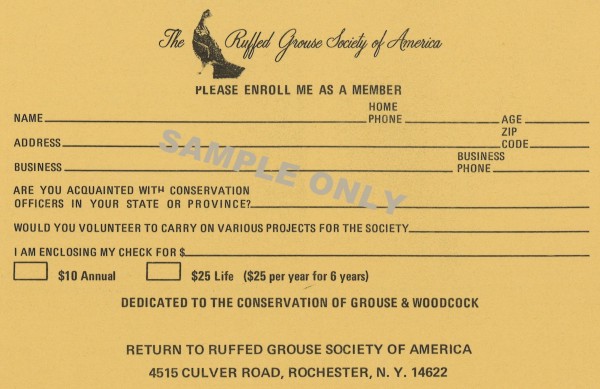 RGSNA Membership Application - 1971
